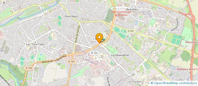 localisation de l'entreprise LYCEE GENERAL CAMILLE GUERIN  POITIERS