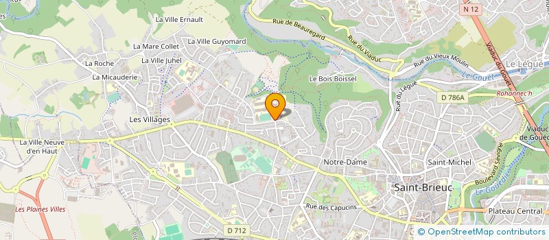 localisation de l'entreprise LYCEE GENERAL ET TECHNO E. FREYSSINET à SAINT-BRIEUC