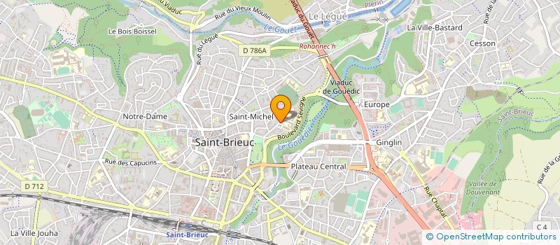 localisation de l'entreprise LYCEE GENERAL ET TECHNO ERNEST RENAN à SAINT-BRIEUC