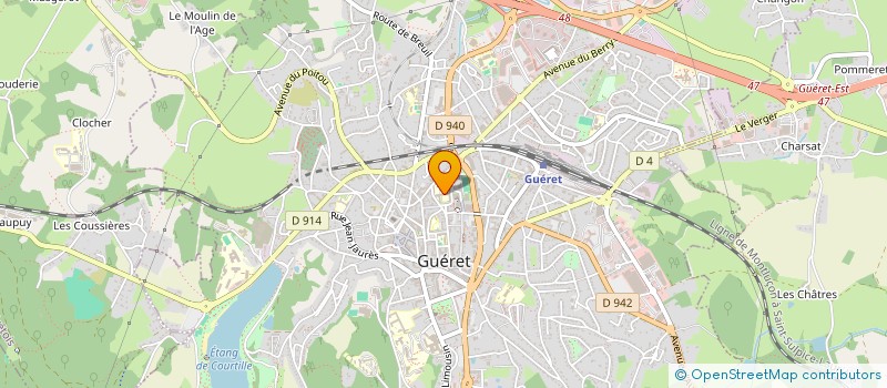 localisation de l'entreprise LYCEE GENERAL ET TECHNOL PIERRE BOURDAN à GUERET