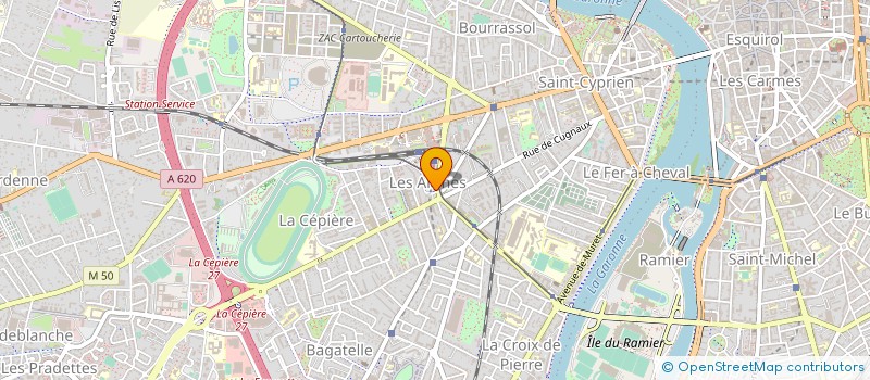 localisation de l'entreprise LYCEE GENERAL ET TECHNOLOGIQUE DES ARENES à TOULOUSE