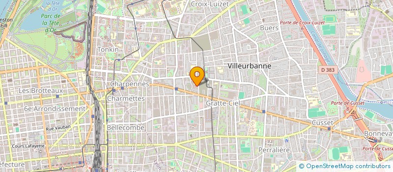 localisation de l'entreprise LYCEE GENERAL ET TECHNOLOGIQUE GILBERTE ET PIERRE BROSSOLETTE  VILLEURBANNE