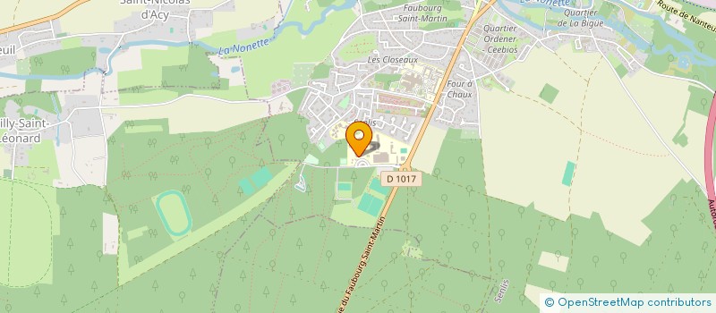 localisation de l'entreprise LYCEE GENERAL ET TECHNOLOGIQUE HUGUES CAPET  SENLIS