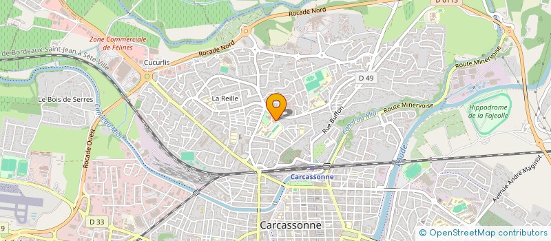 localisation de l'entreprise LYCEE GENERAL ET TECHNOLOGIQUE PAUL SABATIER  CARCASSONNE