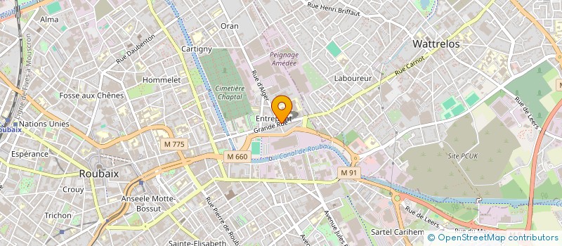 localisation de l'entreprise LYCEE GENERAL JEAN ROSTAND  ROUBAIX