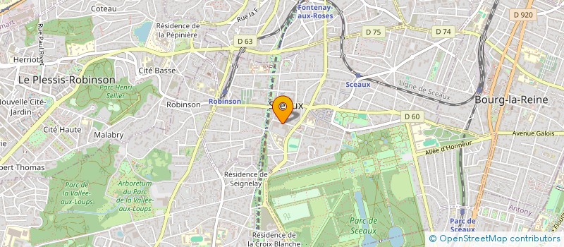 localisation de l'entreprise LYCEE GENERAL MARIE CURIE à SCEAUX
