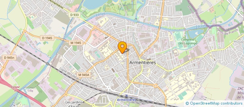 localisation de l'entreprise LYCEE GENERAL TECHNO PAUL HAZARD à ARMENTIERES