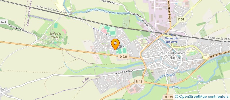 localisation de l'entreprise LYCEE GENERAL TECHNO PORTE DE NORMANDIE  VERNEUIL D'AVRE ET D'ITON