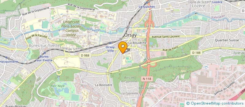 localisation de l'entreprise LYCEE GENERAL TECHNOLOG BLAISE PASCAL à ORSAY