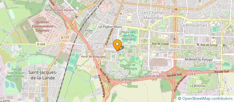 localisation de l'entreprise LYCEE GENERAL TECHNOLOGIQUE BREQUIGNY  RENNES