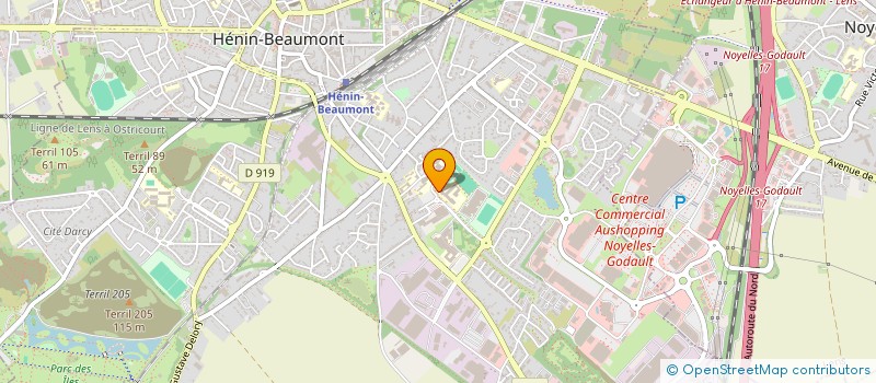 localisation de l'entreprise LYCEE GENERAL TECHNOLOGIQUE DARCHICOURT  HENIN-BEAUMONT