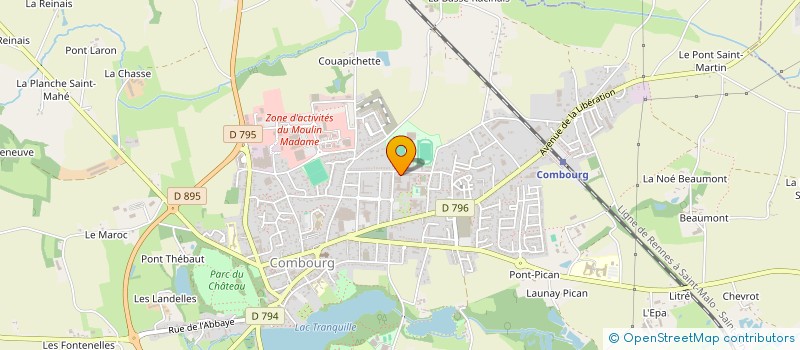 localisation de l'entreprise LYCEE GENERAL TECHNOLOGIQUE FRANCOIS RENE DE CHATEAUBRIAND  COMBOURG