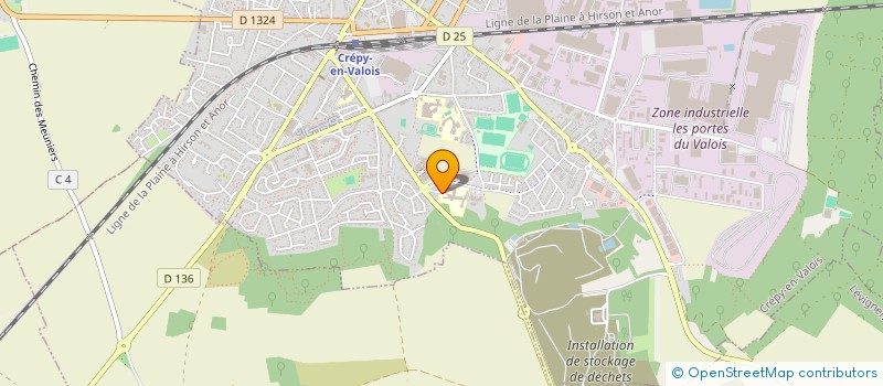 localisation de l'entreprise LYCEE GENERAL TECHNOLOGIQUE JEAN MONNET  CREPY-EN-VALOIS