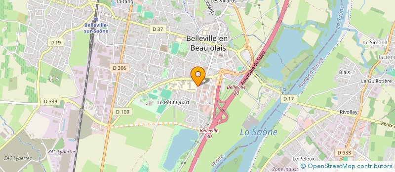 localisation de l'entreprise LYCEE POLYVALENT AIGUERANDE  BELLEVILLE-EN-BEAUJOLAIS