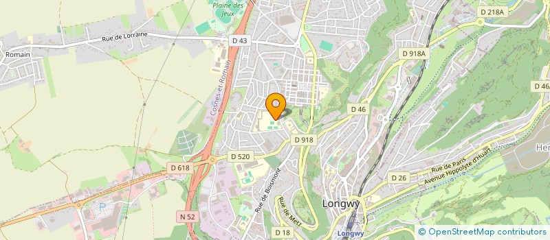 localisation de l'entreprise LYCEE POLYVALENT ALFRED MEZIERES à LONGWY