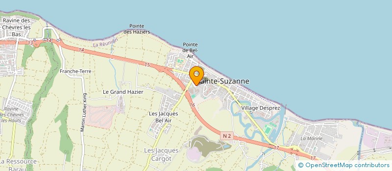 localisation de l'entreprise LYCEE POLYVALENT BEL AIR-LYCEE DES METIERS DE L'ARCHITECTURE METALLIQUE  SAINTE-SUZANNE