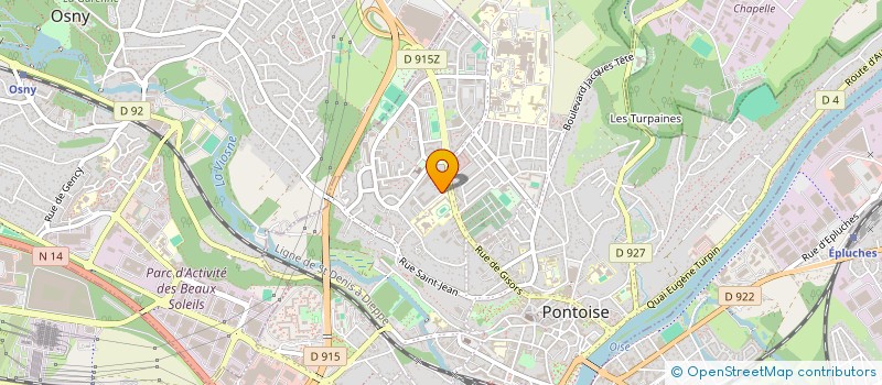 localisation de l'entreprise LYCEE POLYVALENT CAMILLE PISSARRO-LYCEE DES METIERS DE LA SANTE,DU SOCIAL ET DE L'AIDE A LA PERSONNE à PONTOISE