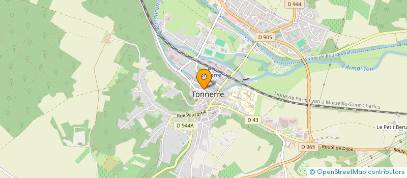 localisation de l'entreprise LYCEE POLYVALENT CHEVALIER D'EON à TONNERRE