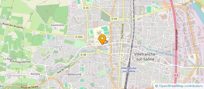 localisation de l'entreprise LYCEE POLYVALENT CLAUDE BERNARD  VILLEFRANCHE-SUR-SAONE