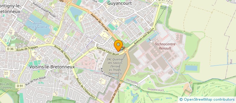 localisation de l'entreprise LYCEE POLYVALENT D'HOTELLERIE ET TOURISME à GUYANCOURT