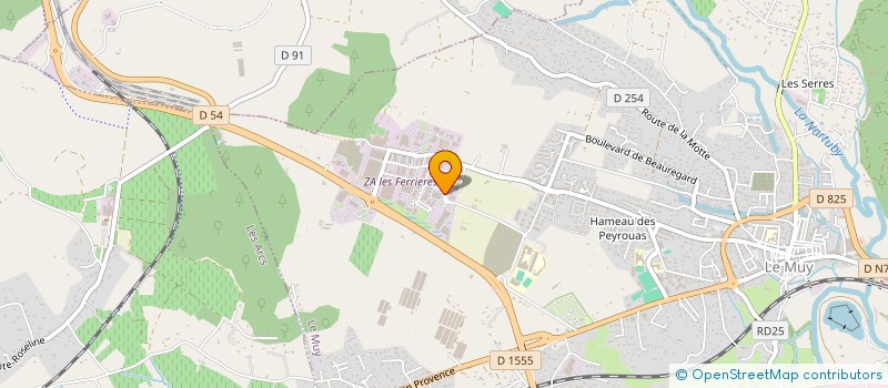 localisation de l'entreprise LYCEE POLYVALENT DU VAL D'ARGENS  LE MUY