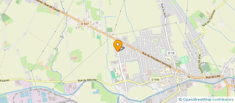 localisation de l'entreprise LYCEE POLYVALENT DU VAL DE LYS  ESTAIRES