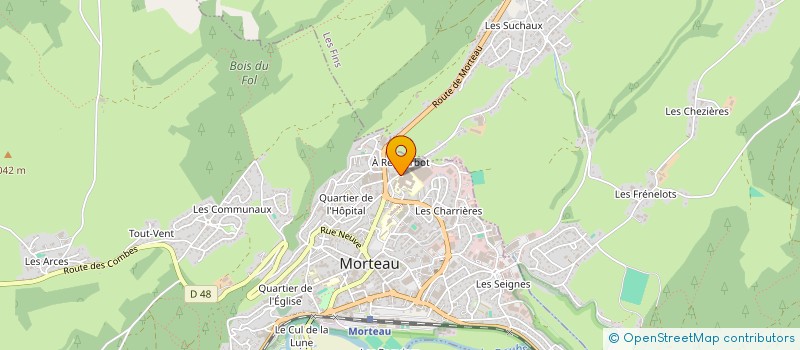 localisation de l'entreprise LYCEE POLYVALENT EDGAR FAURE - LYCEE DES METIERS DE LA PRECISION ET DU LUXE  MORTEAU