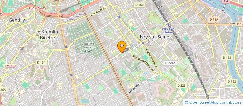 localisation de l'entreprise LYCEE POLYVALENT FERNAND LEGER-LYCEE DES METIERS DE LA MAINTENANCE ET DE L'APRES-VENTE AUTOMOBILES  IVRY-SUR-SEINE