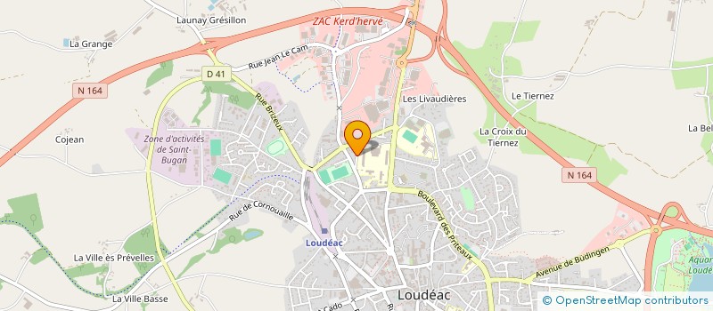 localisation de l'entreprise LYCEE POLYVALENT FULGENCE BIENVENUE à LOUDEAC