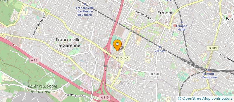 localisation de l'entreprise LYCEE POLYVALENT GUSTAVE EIFFEL - LYCEE DES METIERS DE L'ENERGIE, DE LA SECURITE ET DES SERVICES - ES2 à ERMONT