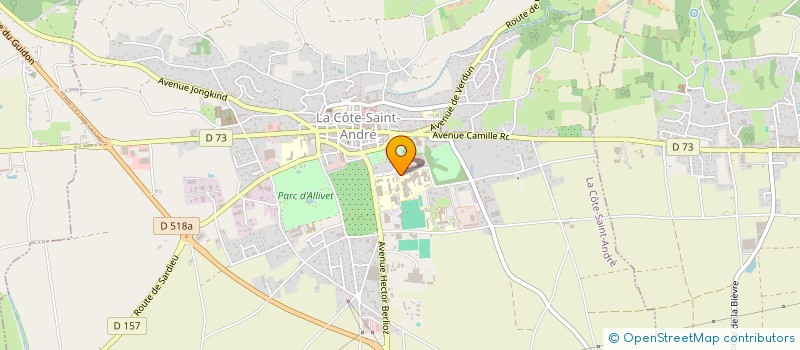 localisation de l'entreprise LYCEE POLYVALENT HECTOR BERLIOZ à LA COTE-SAINT-ANDRE