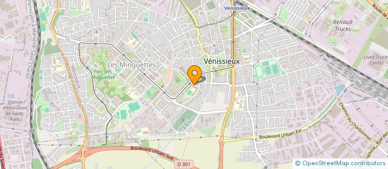 localisation de l'entreprise LYCEE POLYVALENT JACQUES BREL  VENISSIEUX