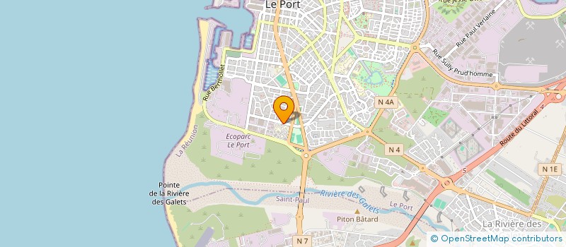 localisation de l'entreprise LYCEE POLYVALENT JEAN HINGLO - LYCEE DES METIERS DU BATIMENT ET DES TRAVAUX PUBLICS EN MILIEUX TROPICAL  LE PORT