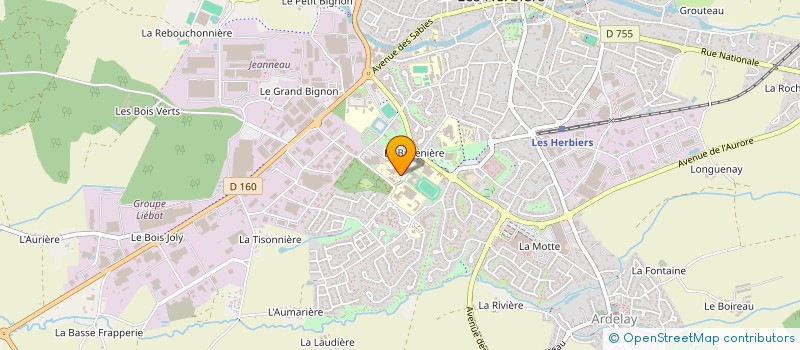 localisation de l'entreprise LYCEE POLYVALENT JEAN MONNET à LES HERBIERS