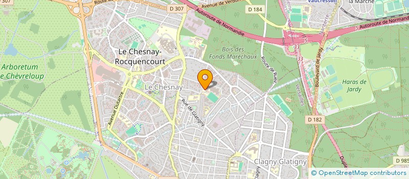 localisation de l'entreprise LYCEE POLYVALENT JEAN MOULIN - LYCEE DES METIERS DE L'ELECTRO-ENERGETIQUE  LE CHESNAY-ROCQUENCOURT