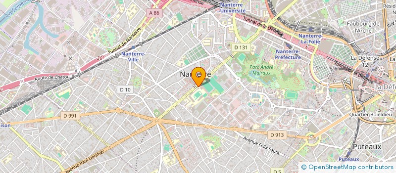 localisation de l'entreprise LYCEE POLYVALENT JOLIOT-CURIE à NANTERRE
