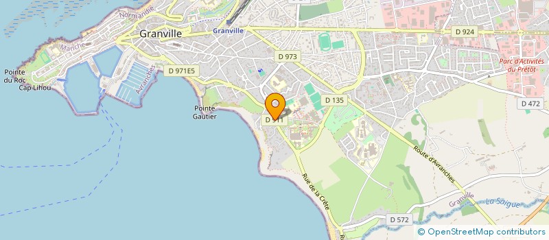 localisation de l'entreprise LYCEE POLYVALENT JULLIOT DE LA MORANDIERE-LYCEE DES METIERS DU NAUTISME, DE L'AUTOMOBILE ET DES ENVIRONNEMENTS CONNECTES  GRANVILLE