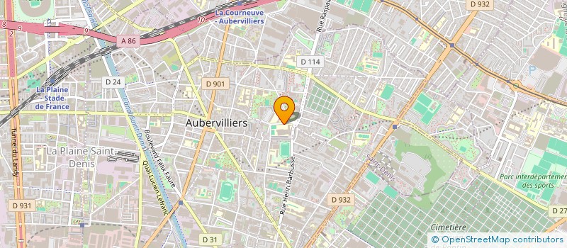 localisation de l'entreprise LYCEE POLYVALENT LE CORBUSIER à AUBERVILLIERS
