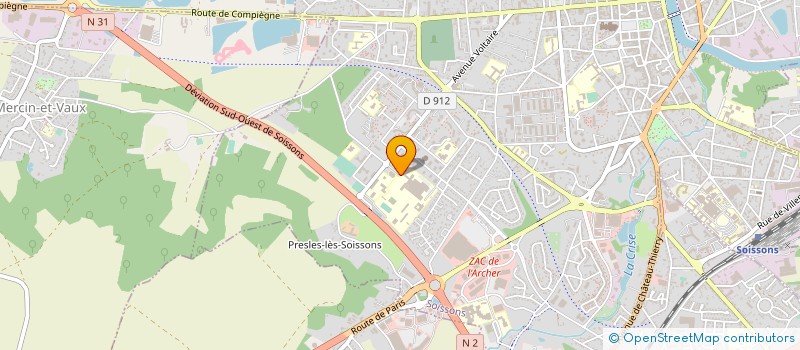 localisation de l'entreprise LYCEE POLYVALENT LEONARD DE VINCI à SOISSONS