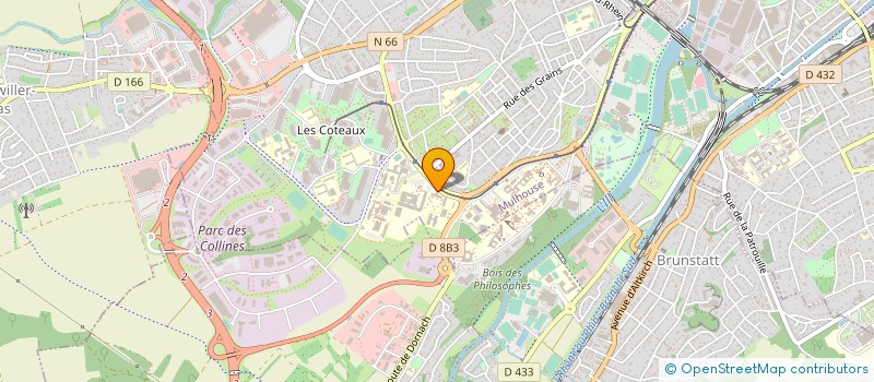 localisation de l'entreprise LYCEE POLYVALENT LOUIS ARMAND  MULHOUSE