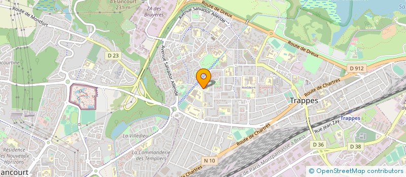 localisation de l'entreprise LYCEE POLYVALENT LOUIS BLERIOT - LYCEE DES METIERS DE L'INDUSTRIE CONNECTEE, DE LA SECURITE ET DES SERVICES  TRAPPES