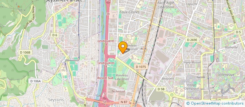 localisation de l'entreprise LYCEE POLYVALENT LOUISE MICHEL - LYCEE DES METIERS AU SERVICE DE LA VIE ET DES ORGANISATIONS à GRENOBLE