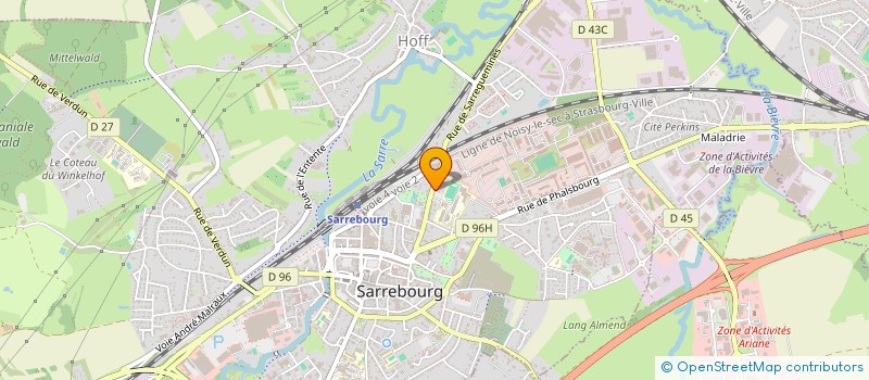 localisation de l'entreprise LYCEE POLYVALENT MANGIN  SARREBOURG