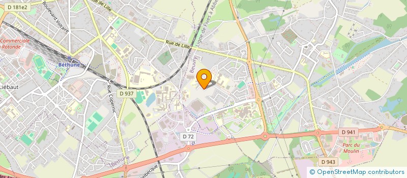 localisation de l'entreprise LYCEE POLYVALENT MARGUERITE YOURCENAR  BEUVRY