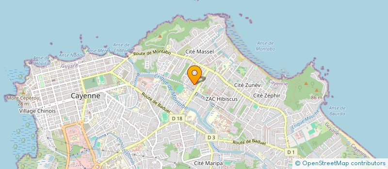 localisation de l'entreprise LYCEE POLYVALENT MELKIOR GARRE  CAYENNE