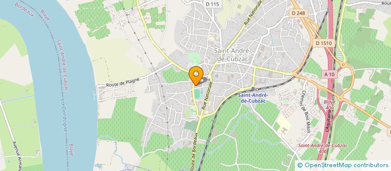 localisation de l'entreprise LYCEE POLYVALENT PHILIPPE COUSTEAU  SAINT-ANDRE-DE-CUBZAC