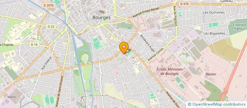 localisation de l'entreprise LYCEE POLYVALENT PIERRE-EMILE MARTIN - LYCEE DES METIERS DE L'INGENIERIE DE L'ENERGIE ET DE L'ENVIRONNEMENT  BOURGES