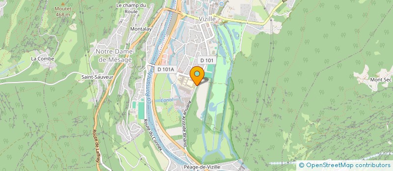 localisation de l'entreprise LYCEE POLYVALENT PORTES DE L'OISANS  VIZILLE