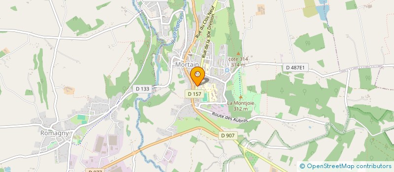 localisation de l'entreprise LYCEE POLYVALENT ROBERT DE MORTAIN  MORTAIN-BOCAGE