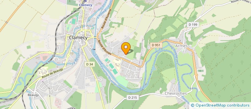 localisation de l'entreprise LYCEE POLYVALENT ROMAIN ROLLAND  CLAMECY